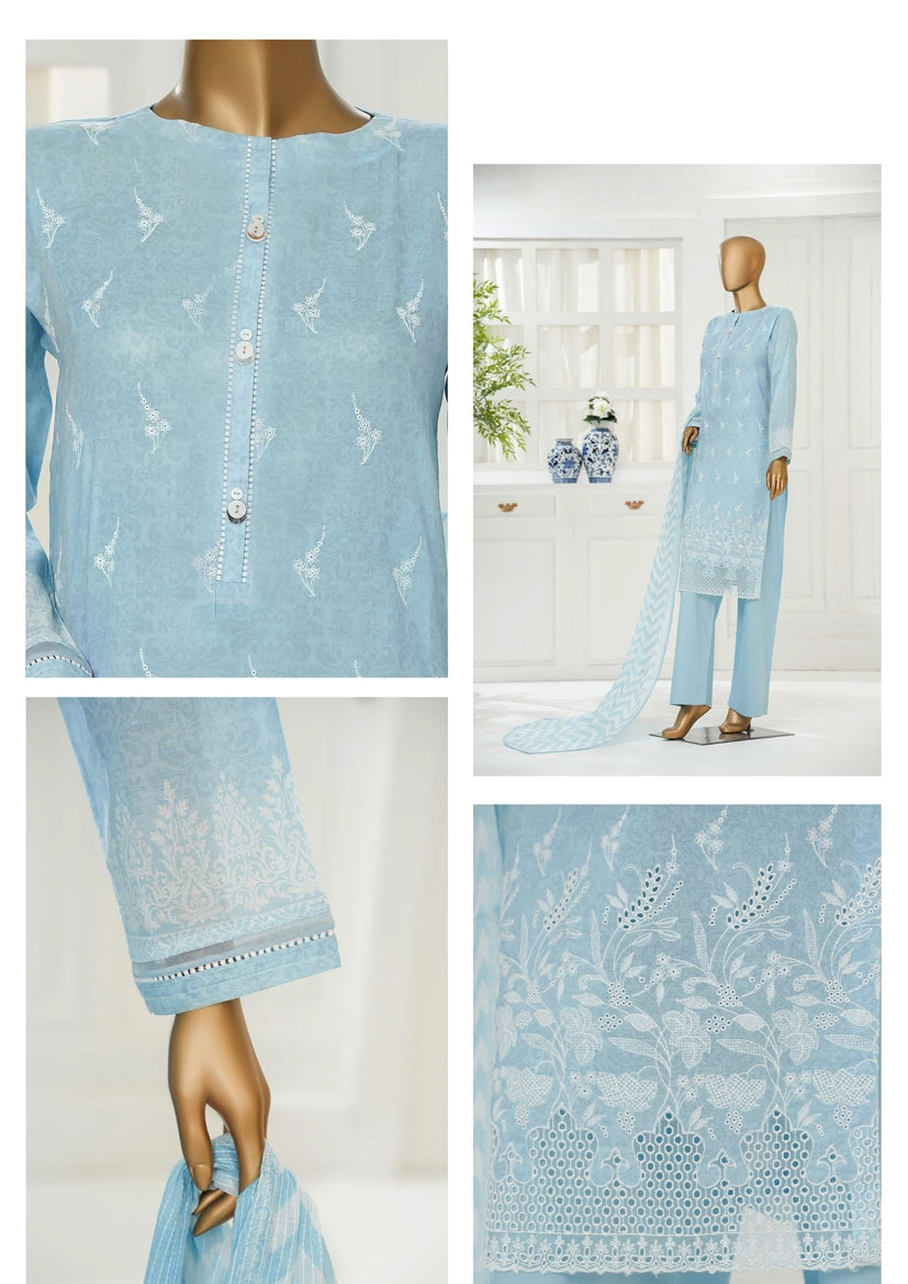 HZ Textile Ready to Wear PRINTKARI CHIKANKARI VOL-06 Print 3PC Collection 2025 D-01