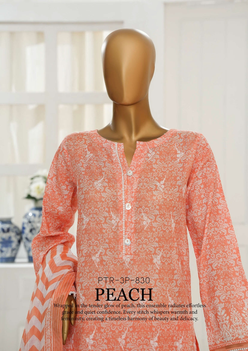 HZ Textile Ready to Wear PRINTKARI CHIKANKARI VOL-06 Print 3PC Collection 2025 D-02