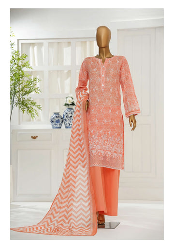 HZ Textile Ready to Wear PRINTKARI CHIKANKARI VOL-06 Print 3PC Collection 2025 D-02