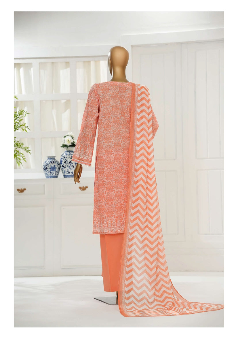 HZ Textile Ready to Wear PRINTKARI CHIKANKARI VOL-06 Print 3PC Collection 2025 D-02