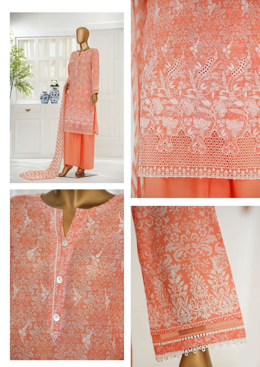 HZ Textile Ready to Wear PRINTKARI CHIKANKARI VOL-06 Print 3PC Collection 2025 D-02
