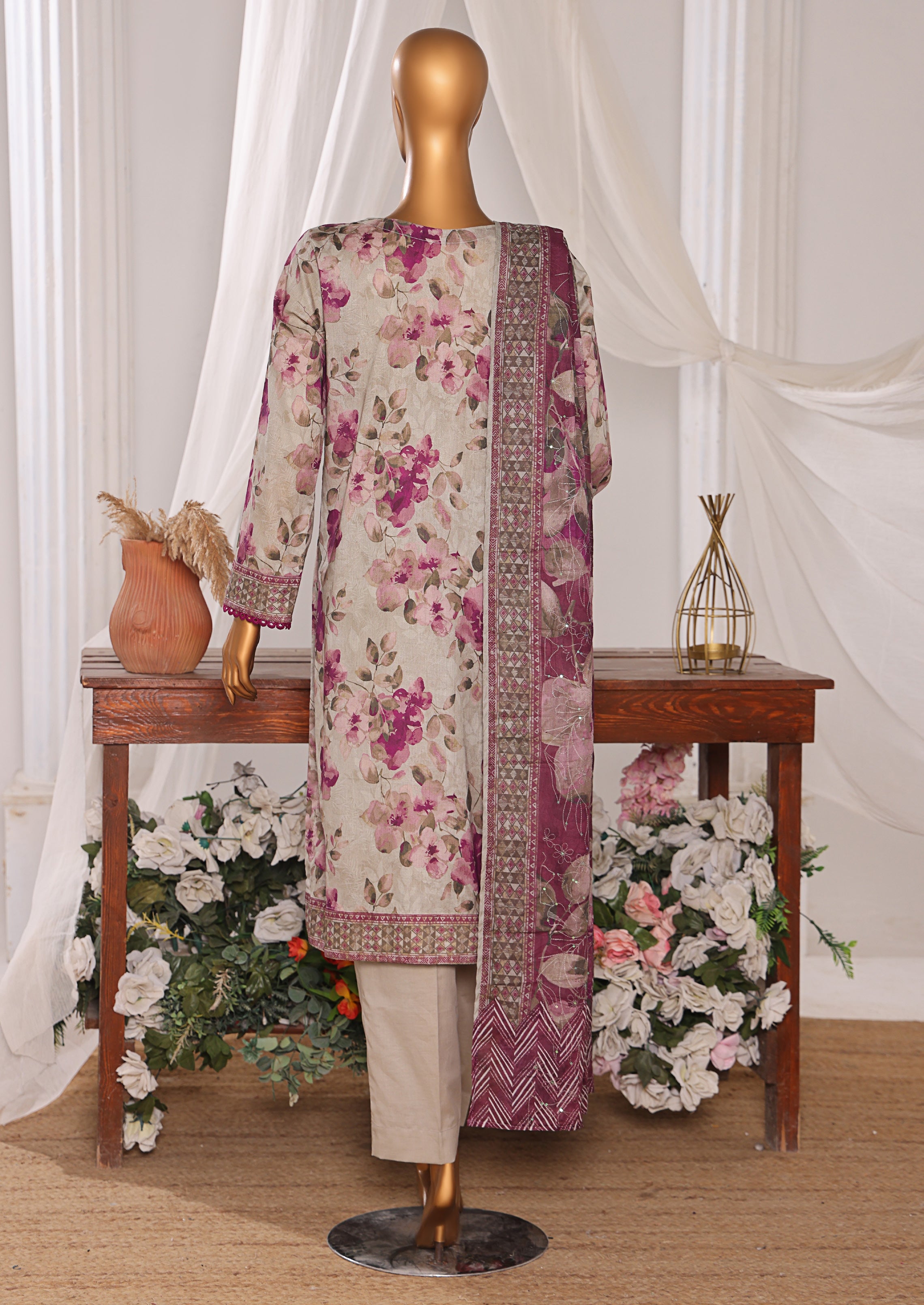 HZ Textile Unstitched Elite EMBROIDERED Collection'25 D-02