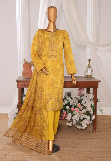 HZ Textile Unstitched Elite EMBROIDERED Collection'25 D-03