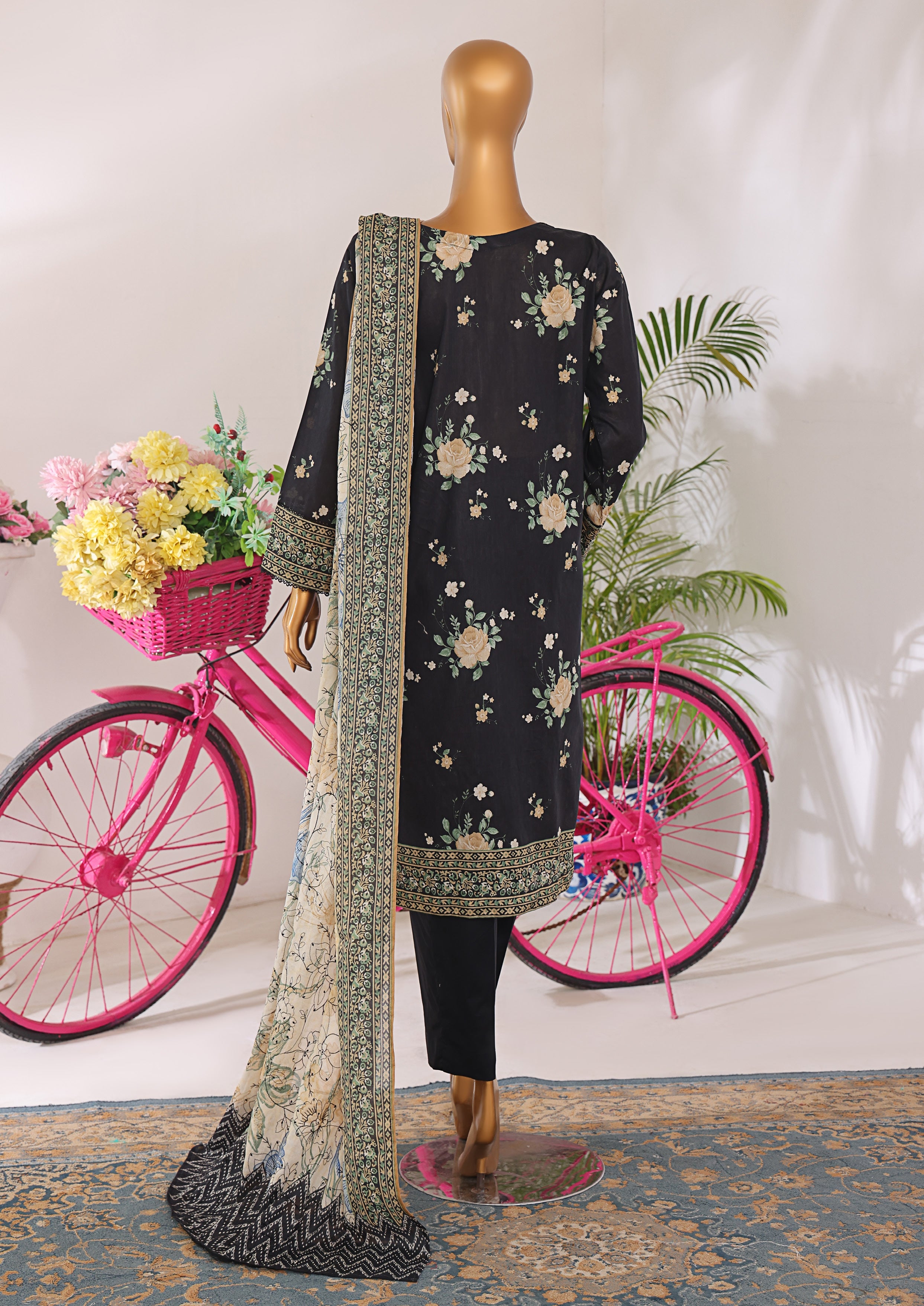 HZ Textile Unstitched Elite EMBROIDERED Collection'25 D-04