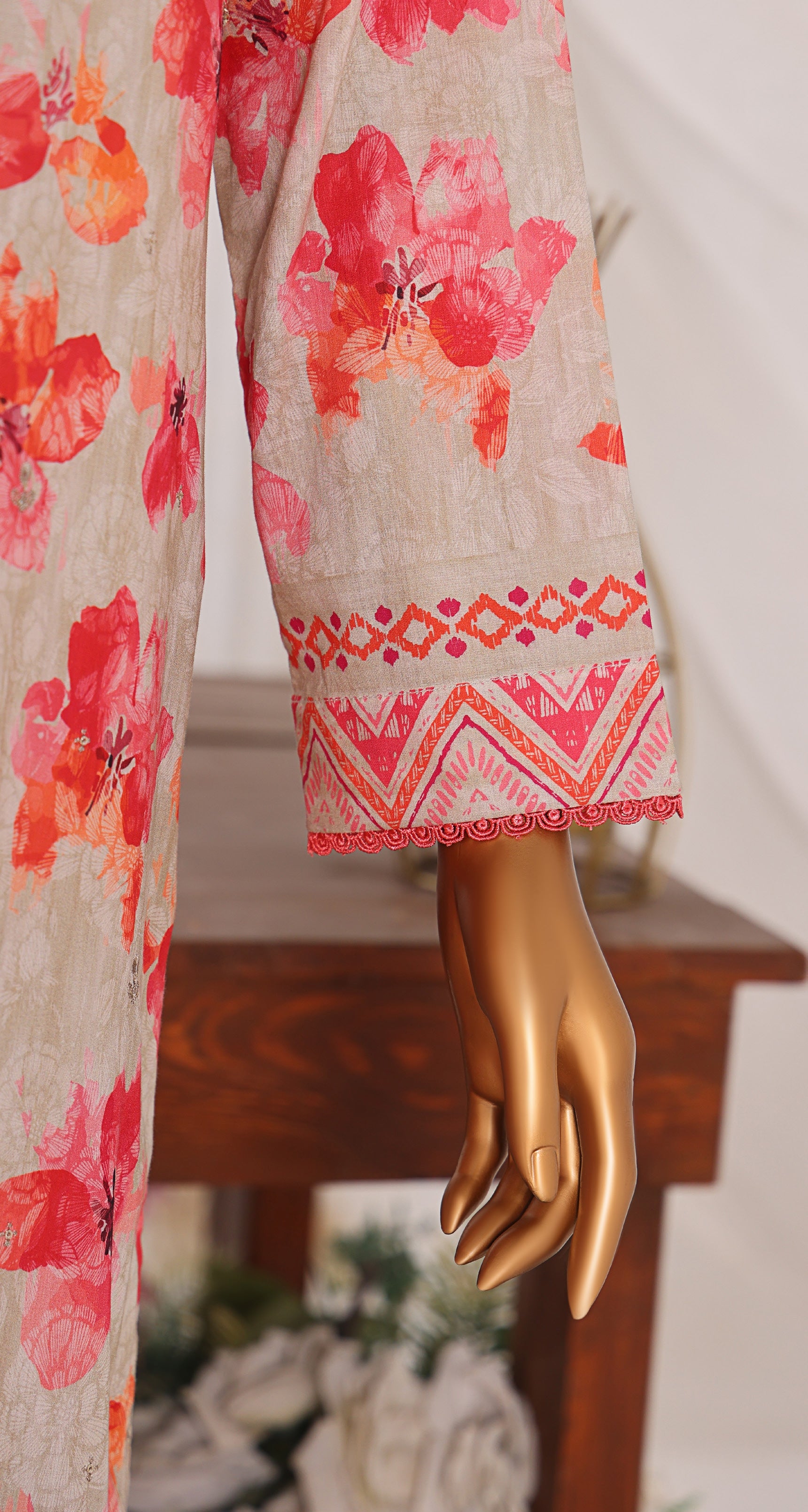 HZ Textile Unstitched Elite EMBROIDERED Collection'25 D-06