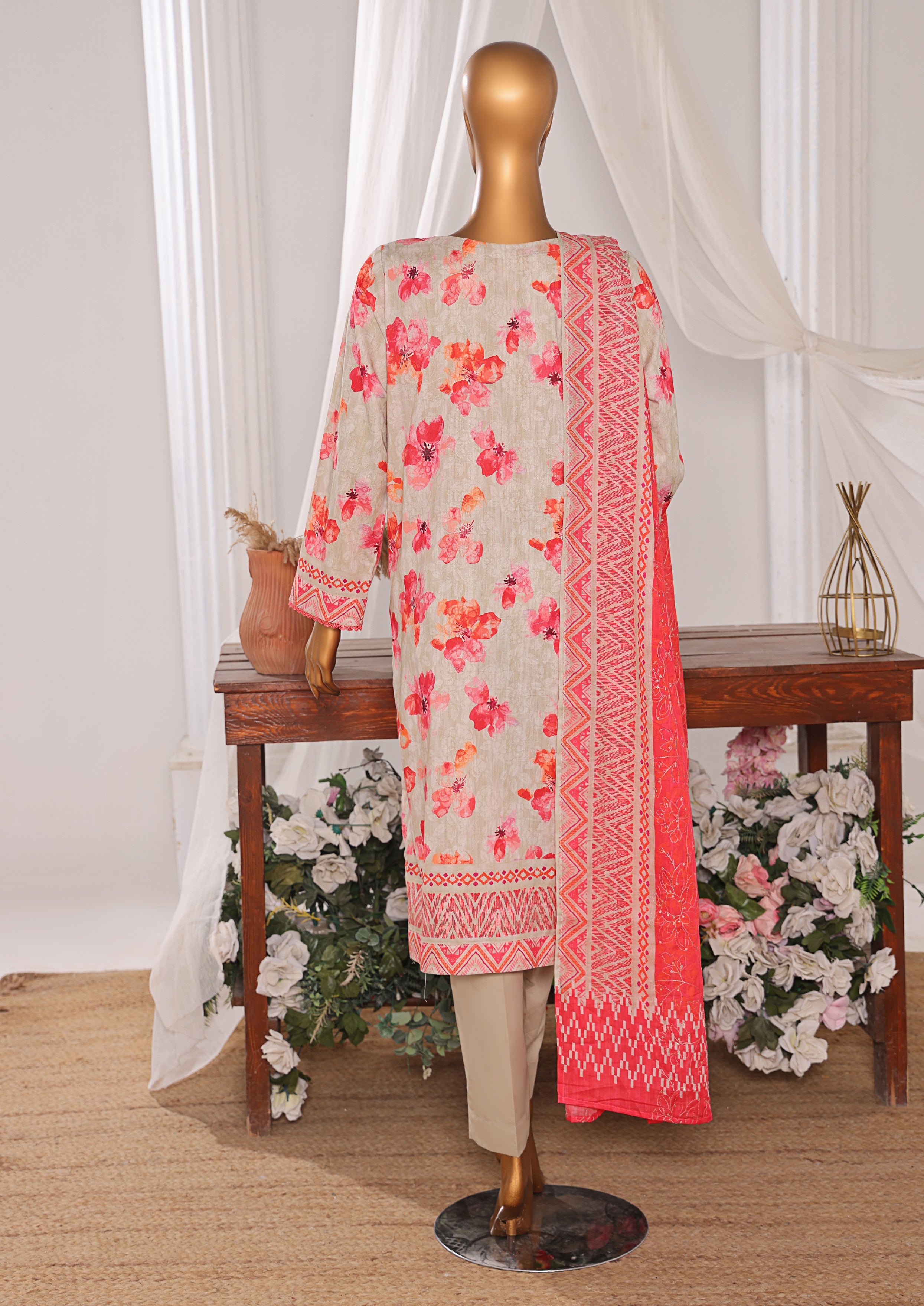 HZ Textile Unstitched Elite EMBROIDERED Collection'25 D-06