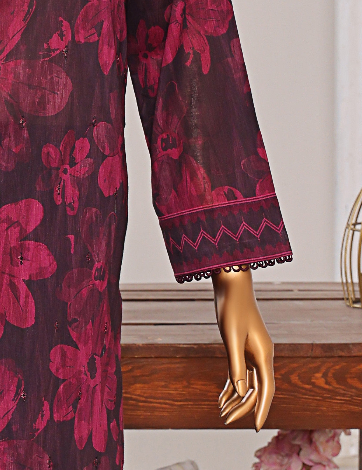 HZ Textile Unstitched Elite EMBROIDERED Collection'25 D-07