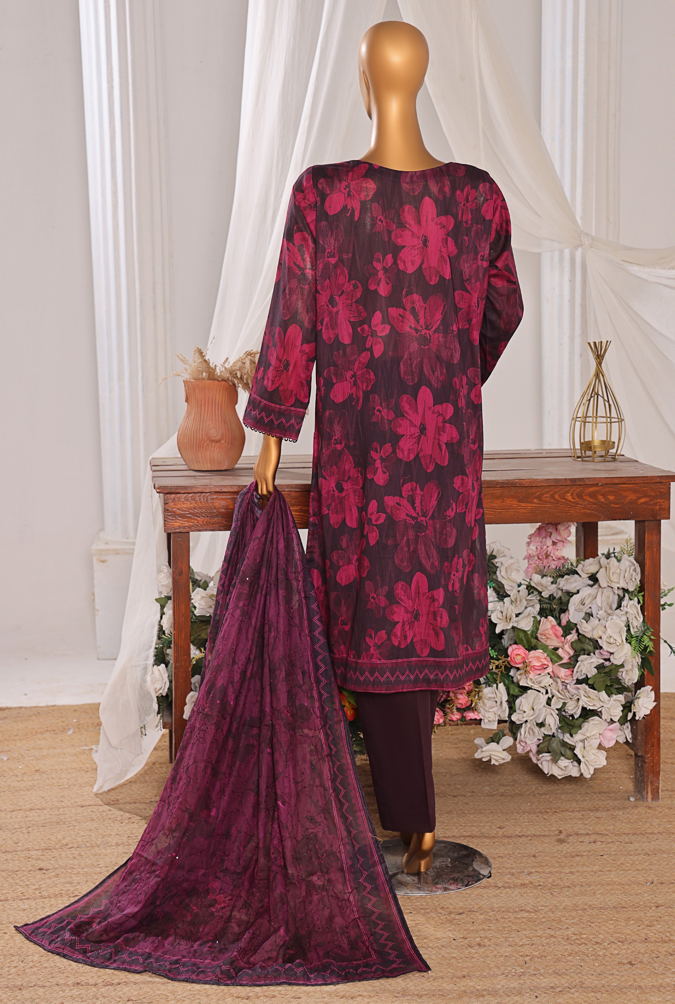 HZ Textile Unstitched Elite EMBROIDERED Collection'25 D-07