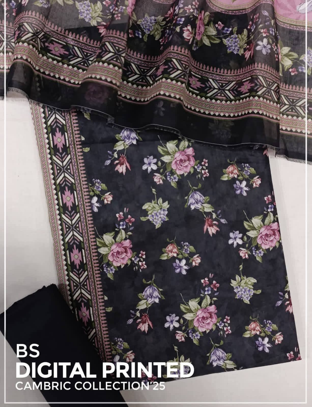 BIN SAEED Luxury Mid Summer Digital Printed 3Piece Unstitched_ COLLECTION 2025 D-17