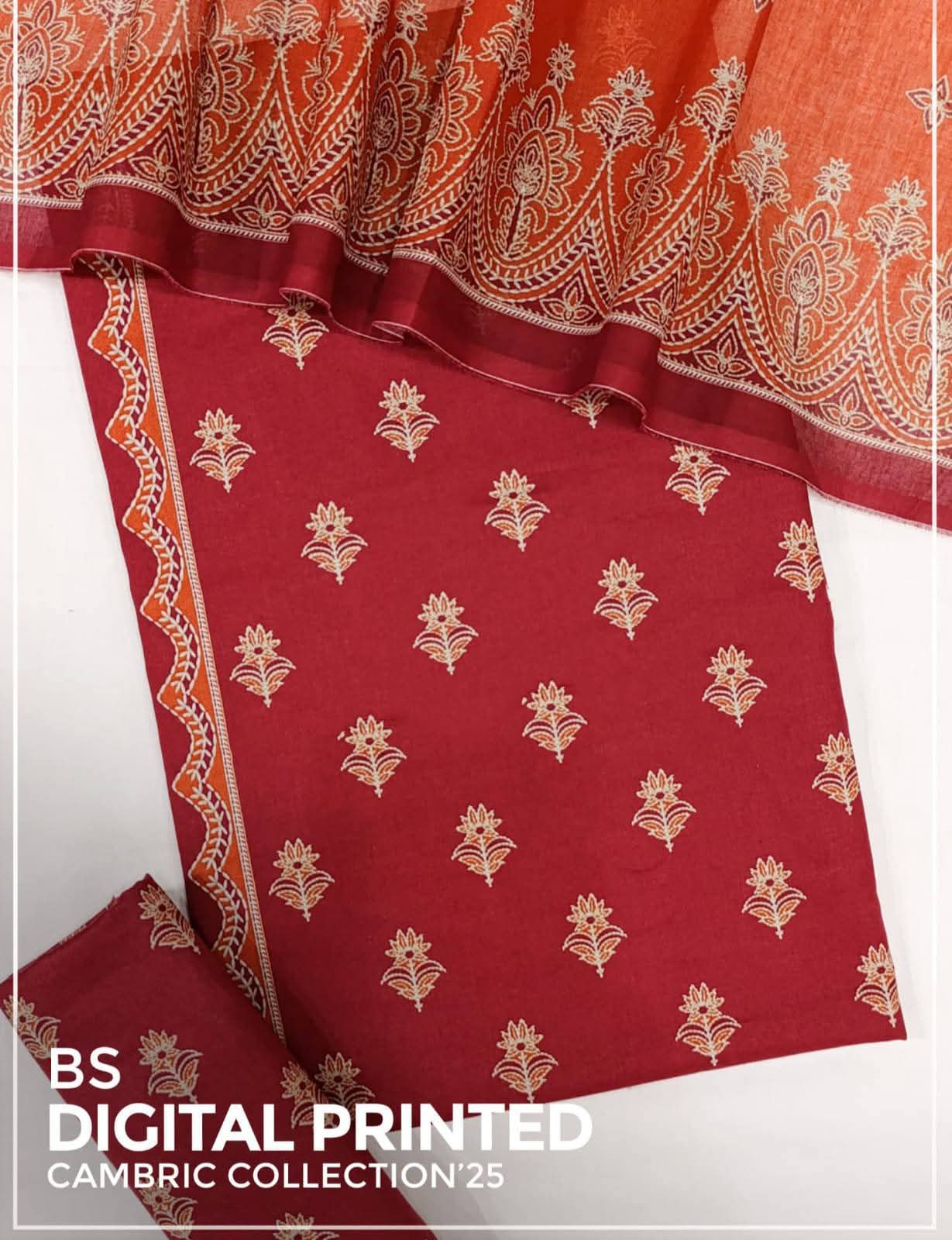 BIN SAEED Luxury Mid Summer Digital Printed 3Piece Unstitched_ COLLECTION 2025 D-29