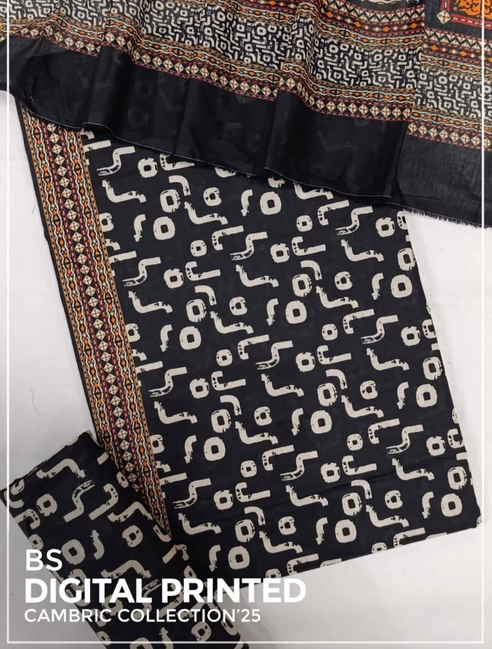 BIN SAEED Luxury Mid Summer Digital Printed 3Piece Unstitched_ COLLECTION 2025 D-22