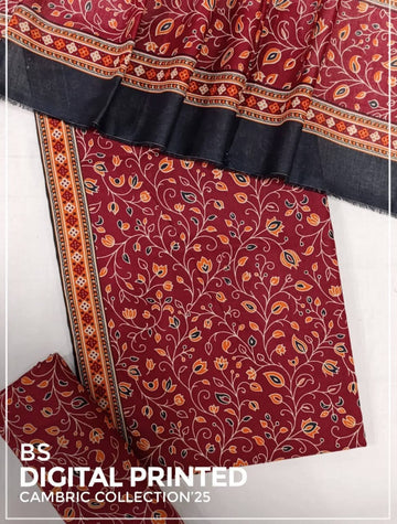 BIN SAEED Luxury Mid Summer Digital Printed 3Piece Unstitched_ COLLECTION 2025 D-37