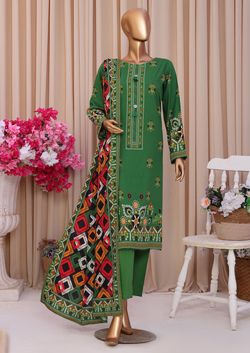 HZ LINEN SLUB WITH DOBBY SHAWL DUPATTA 3PIECE UNSTITCHED COLLECTION 2025 D-02