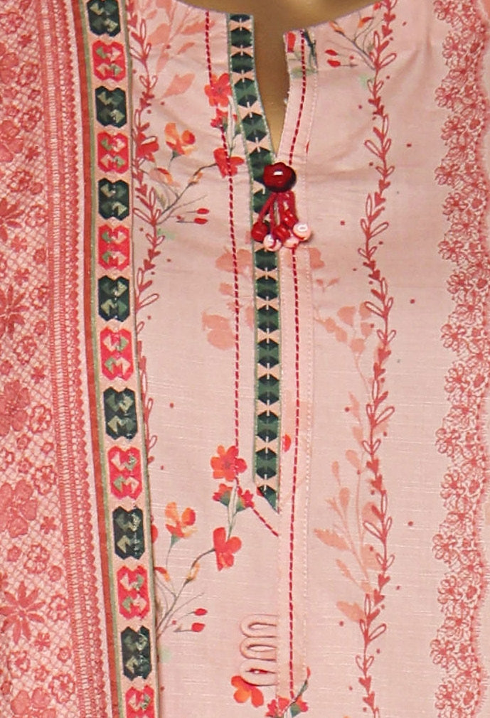 HZ LINEN SLUB WITH DOBBY SHAWL DUPATTA 3PIECE UNSTITCHED COLLECTION 2025 D-01