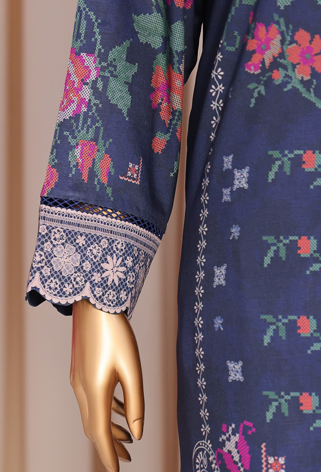 HZ LINEN SLUB WITH DOBBY SHAWL DUPATTA 3PIECE UNSTITCHED COLLECTION 2025 D-09