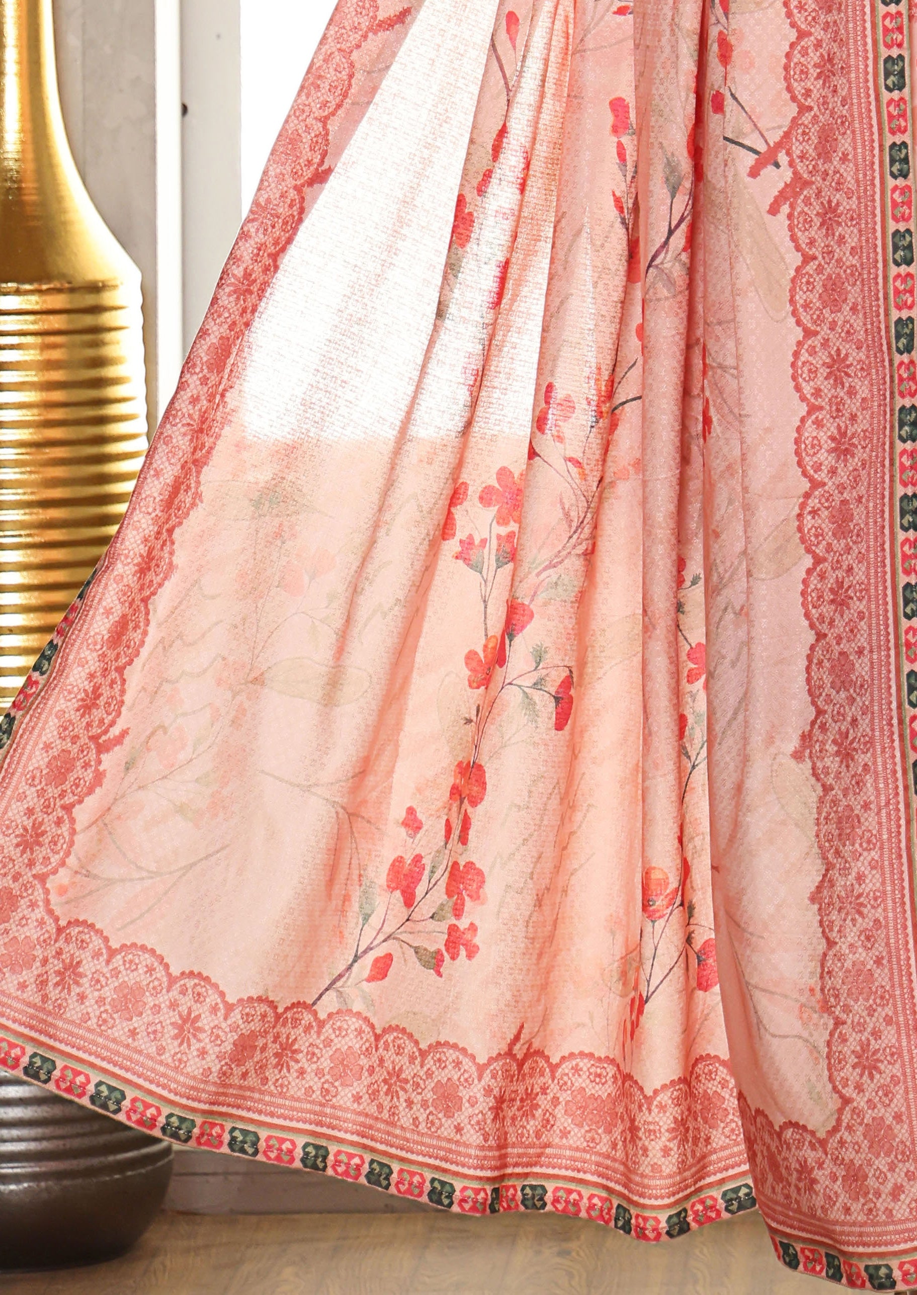 HZ LINEN SLUB WITH DOBBY SHAWL DUPATTA 3PIECE UNSTITCHED COLLECTION 2025 D-01