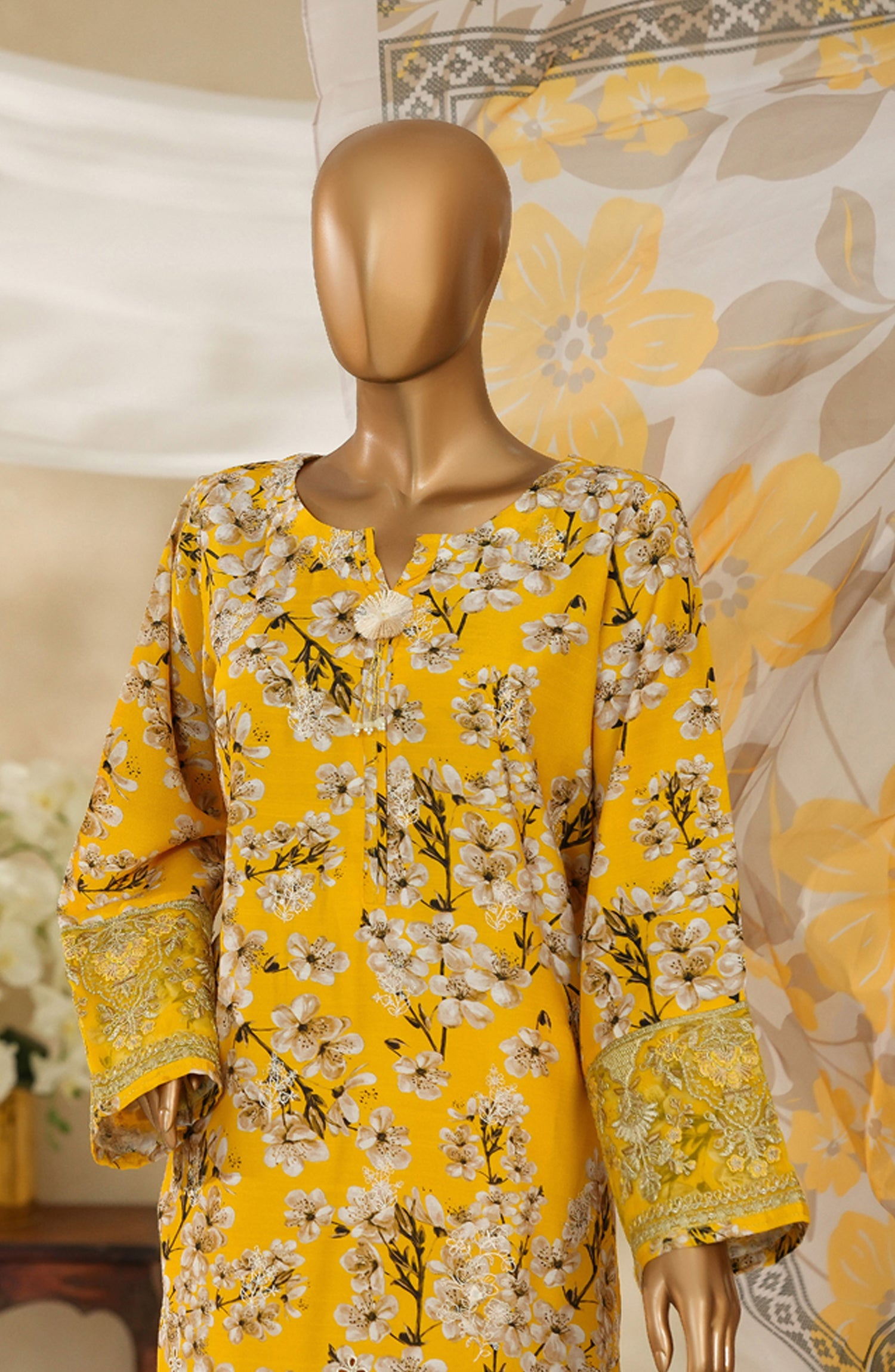 HZ Textile Ready to Wear MAJESTIC EMBROIDERED SILK 3PC Collection 2025 D-03