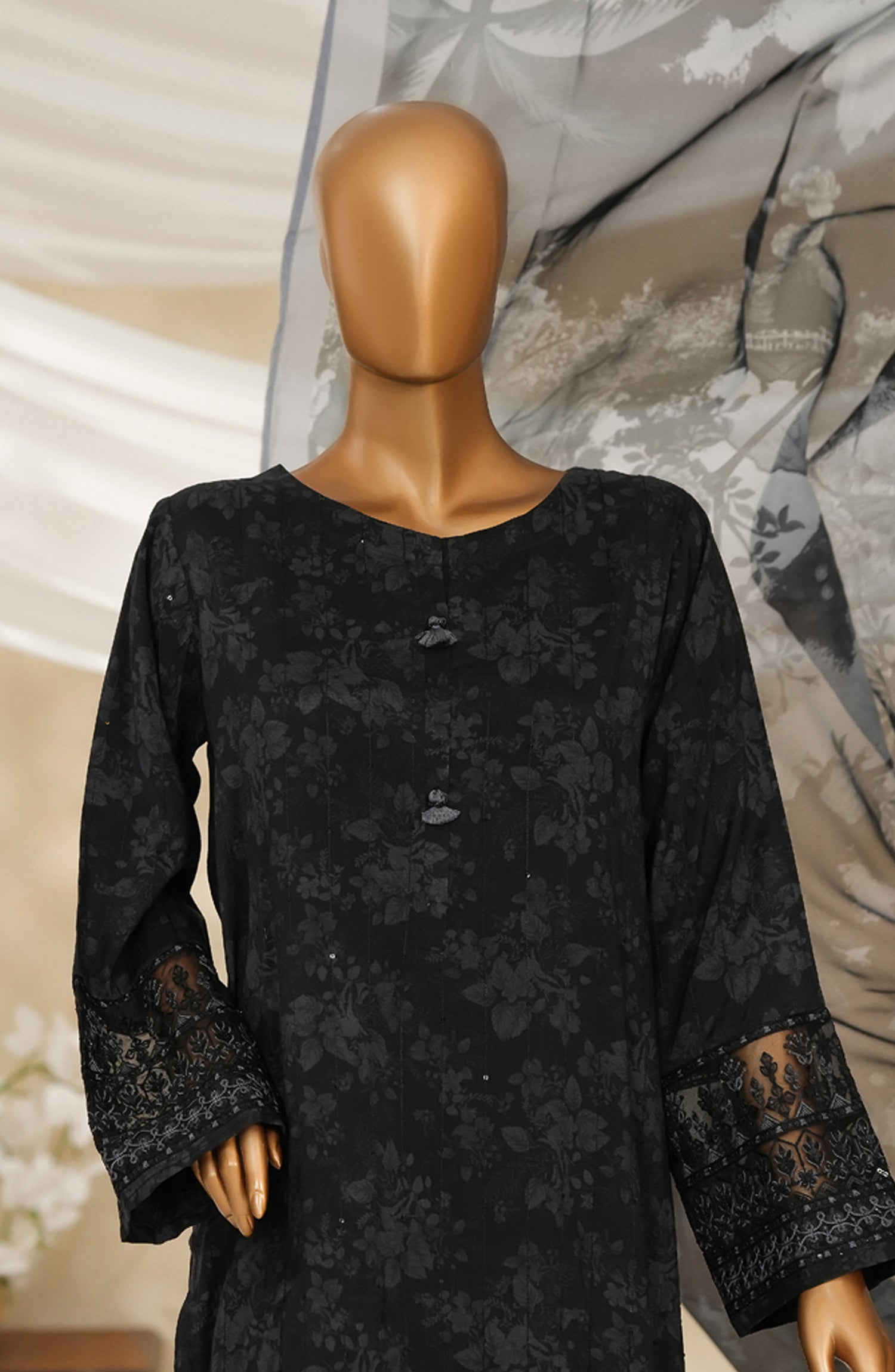 HZ Textile Ready to Wear MAJESTIC EMBROIDERED SILK 3PC Collection 2025 D-06