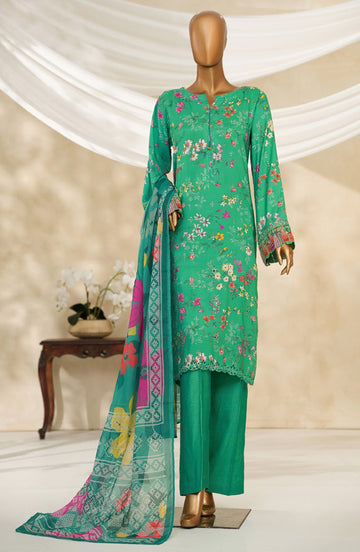 HZ Textile Ready to Wear MAJESTIC EMBROIDERED SILK 3PC Collection 2025 D-08