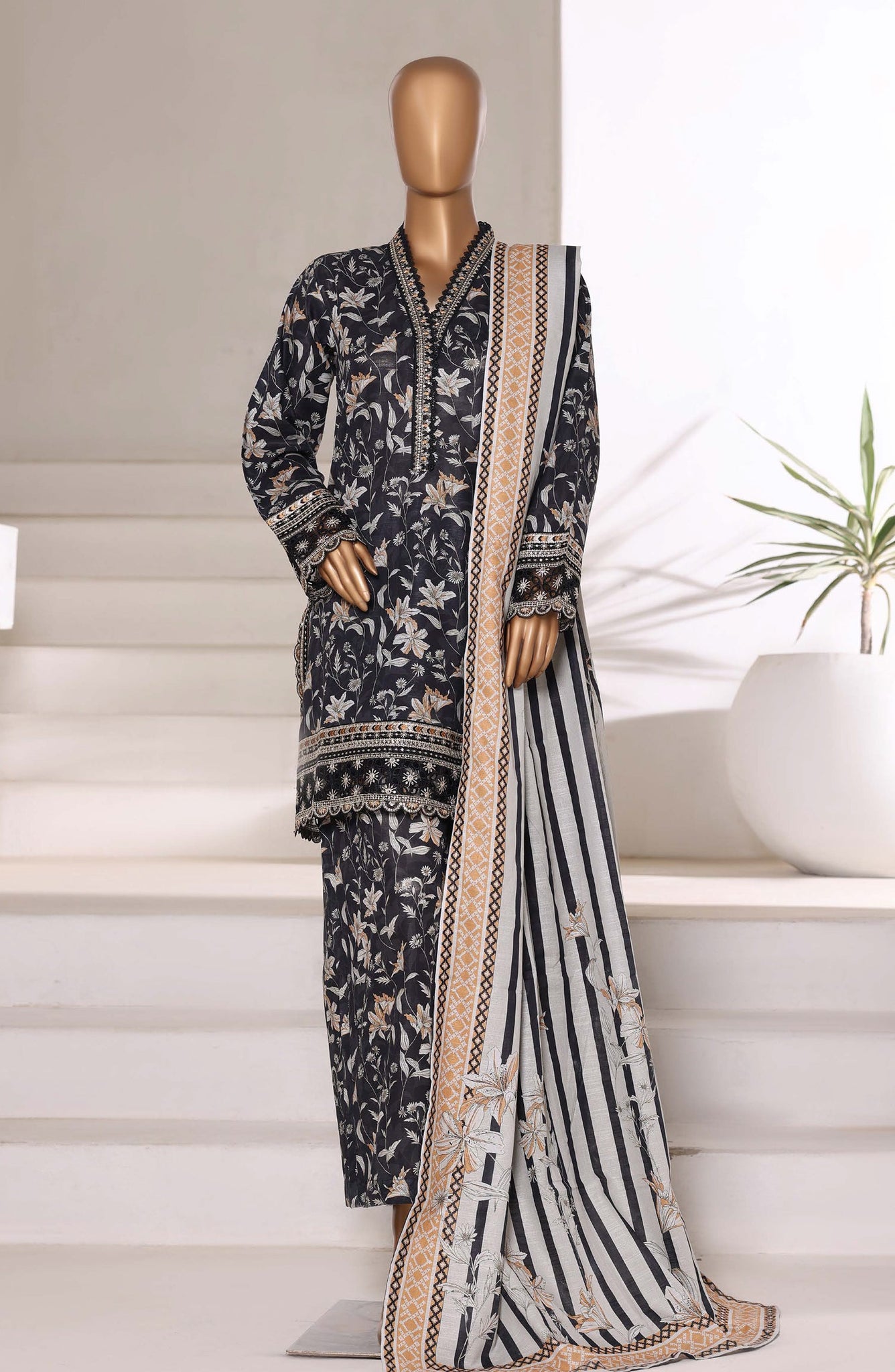 SADABAHAR Luxury Malika Khaddar Collection VOL 1 2025 D-01