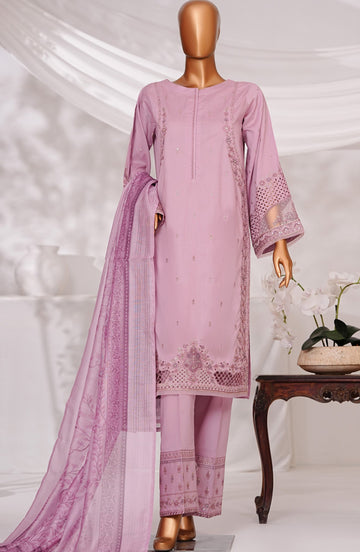 HZ Textile RTW MUSE Cotton Self Jacquard Embroidered With Digital Printed Dupatta VOL-05 3PC Collection 2025 D-06