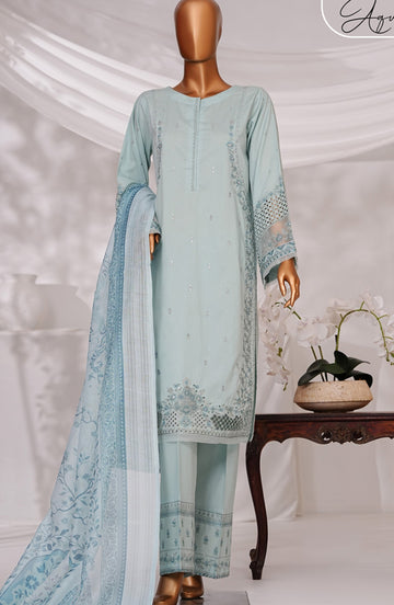 HZ Textile RTW MUSE Cotton Self Jacquard Embroidered With Digital Printed Dupatta VOL-05 3PC Collection 2025 D-01