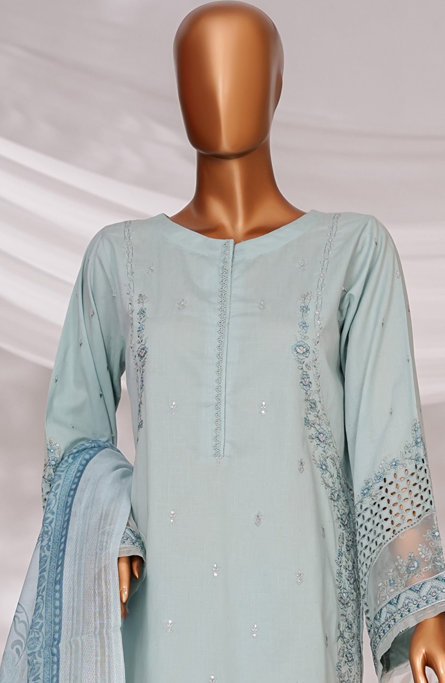 HZ Textile RTW MUSE Cotton Self Jacquard Embroidered With Digital Printed Dupatta VOL-05 3PC Collection 2025 D-01