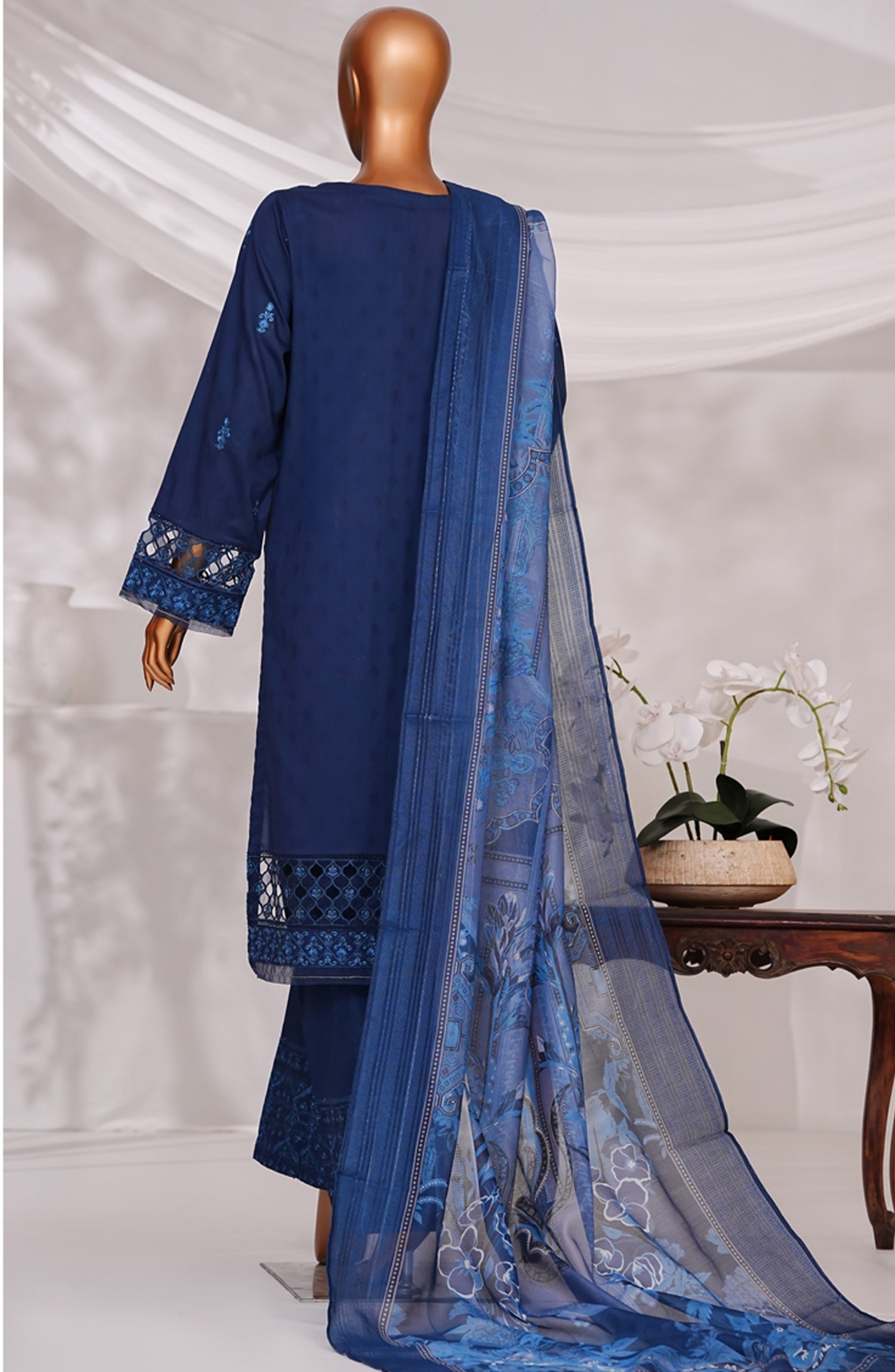 HZ Textile RTW MUSE Cotton Self Jacquard Embroidered With Digital Printed Dupatta VOL-05 3PC Collection 2025 D-04