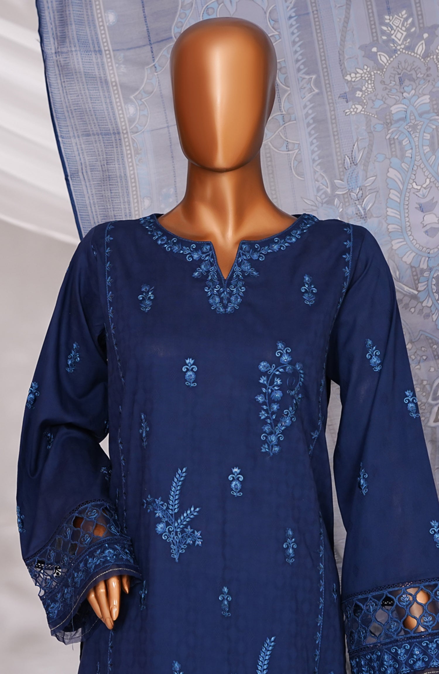 HZ Textile RTW MUSE Cotton Self Jacquard Embroidered With Digital Printed Dupatta VOL-05 3PC Collection 2025 D-04