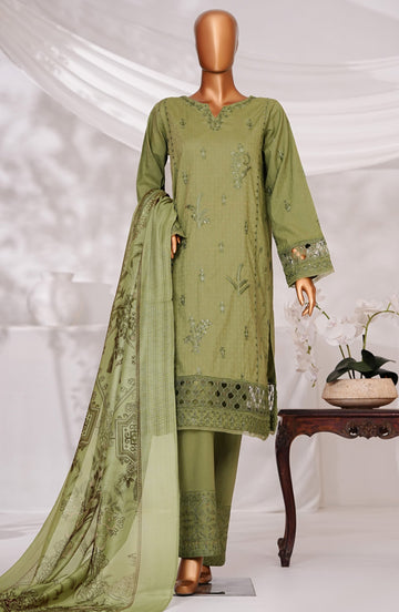 HZ Textile RTW MUSE Cotton Self Jacquard Embroidered With Digital Printed Dupatta VOL-05 3PC Collection 2025 D-05