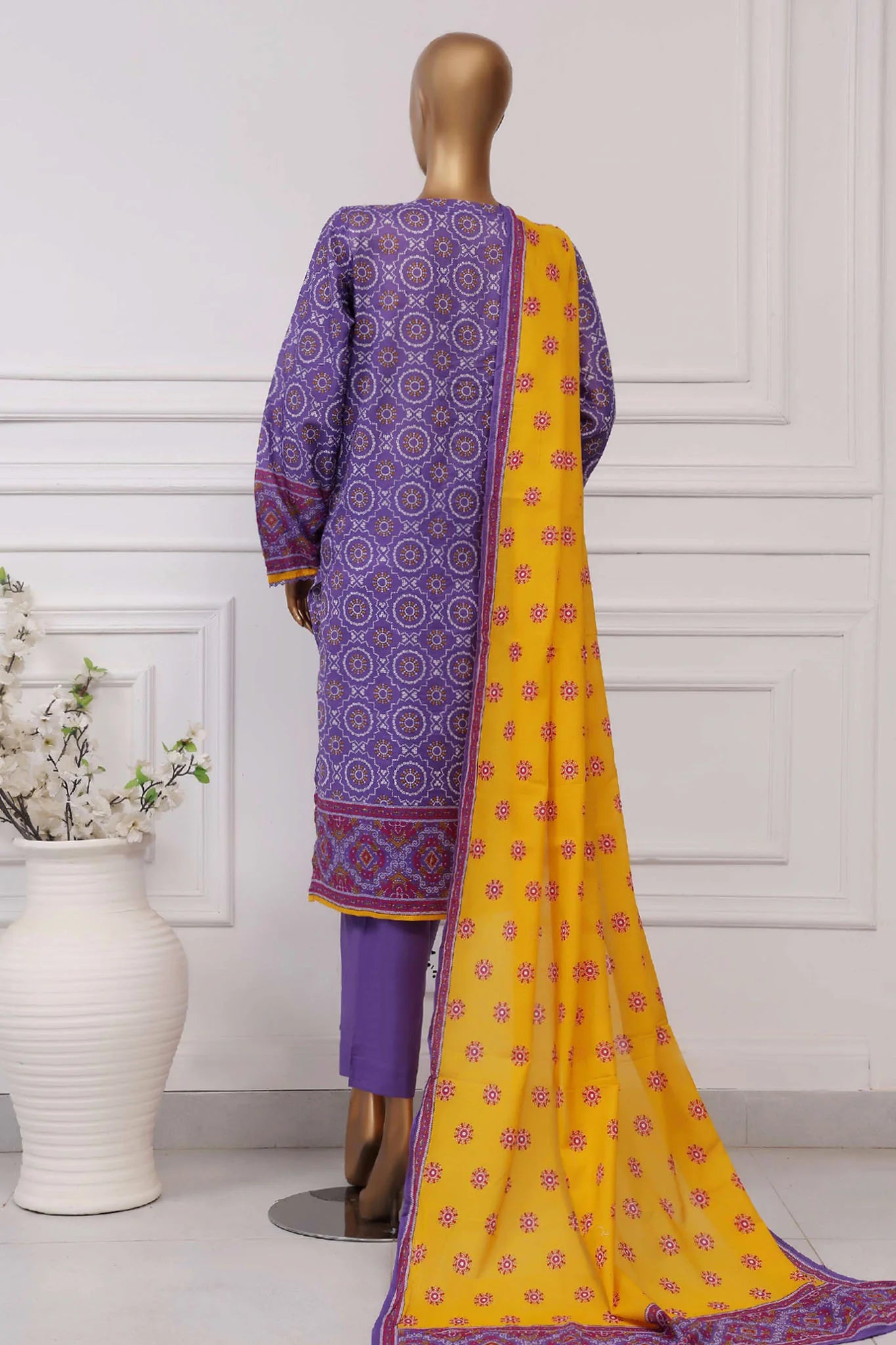 Sada Bahar Stitched 3 Piece Printed Lawn Vol-04 Collection'2025-PR-322-Purple