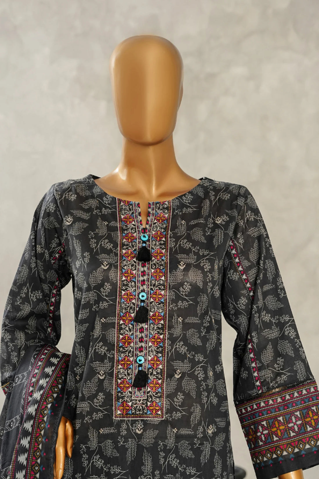 Aashkaar By HZ Stitched 3 Piece Emb Lawn Vol-06 Collection'2025-D 01