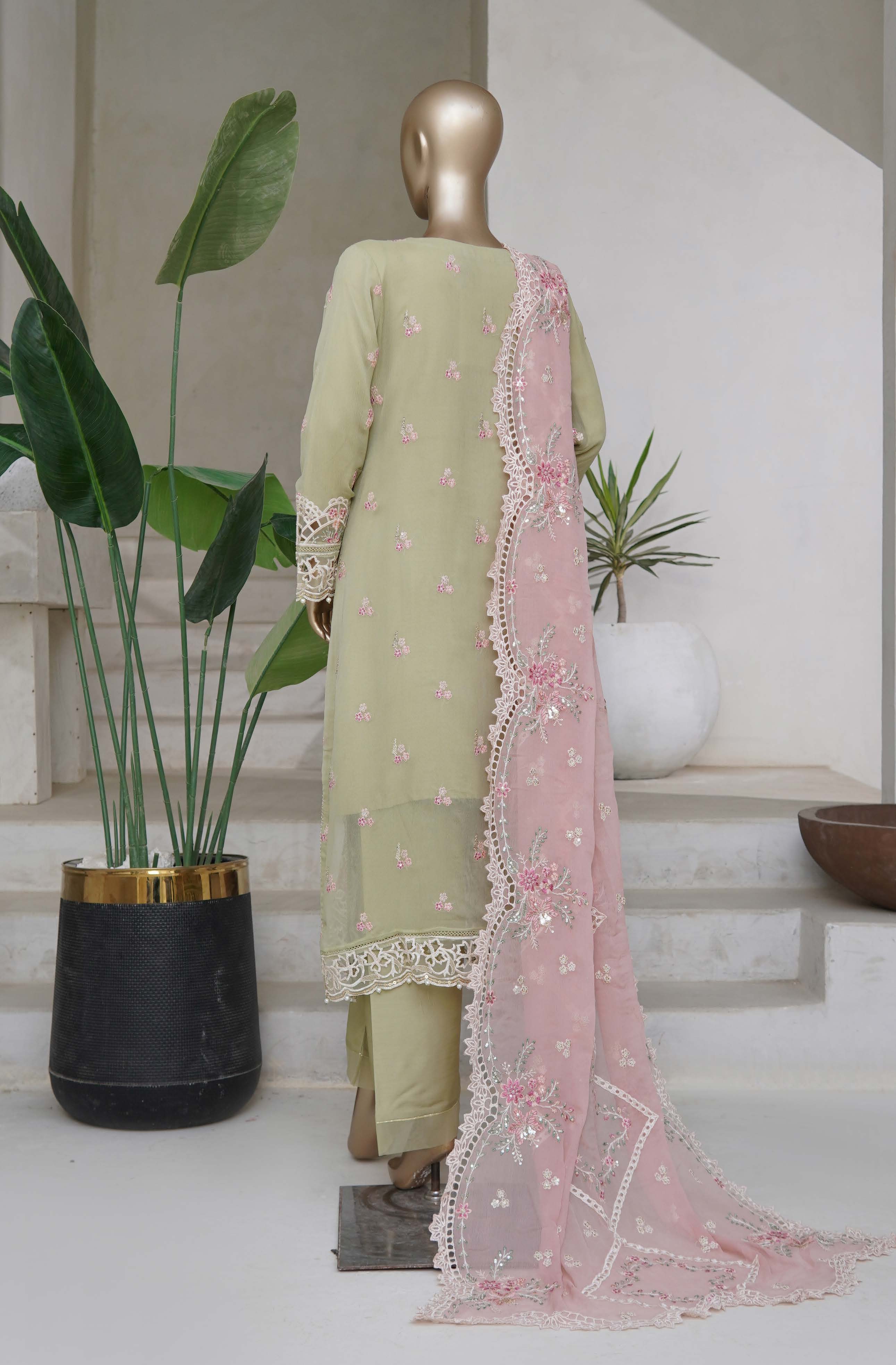 Sadabahar Afsanay Vol-15 luxury Gharara Chiffon Heavy Embroidered With Chiffon Embroidered Dupatta 3Piece RTW Collection 2025 D-03