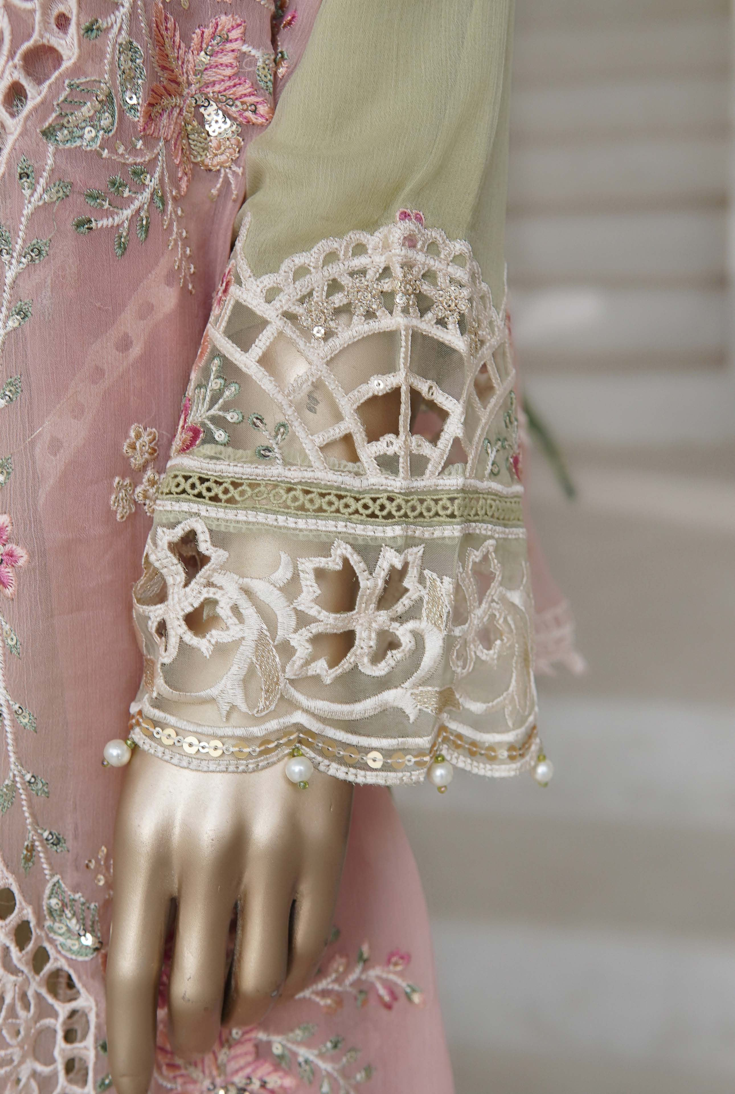 Sadabahar Afsanay Vol-15 luxury Gharara Chiffon Heavy Embroidered With Chiffon Embroidered Dupatta 3Piece RTW Collection 2025 D-03