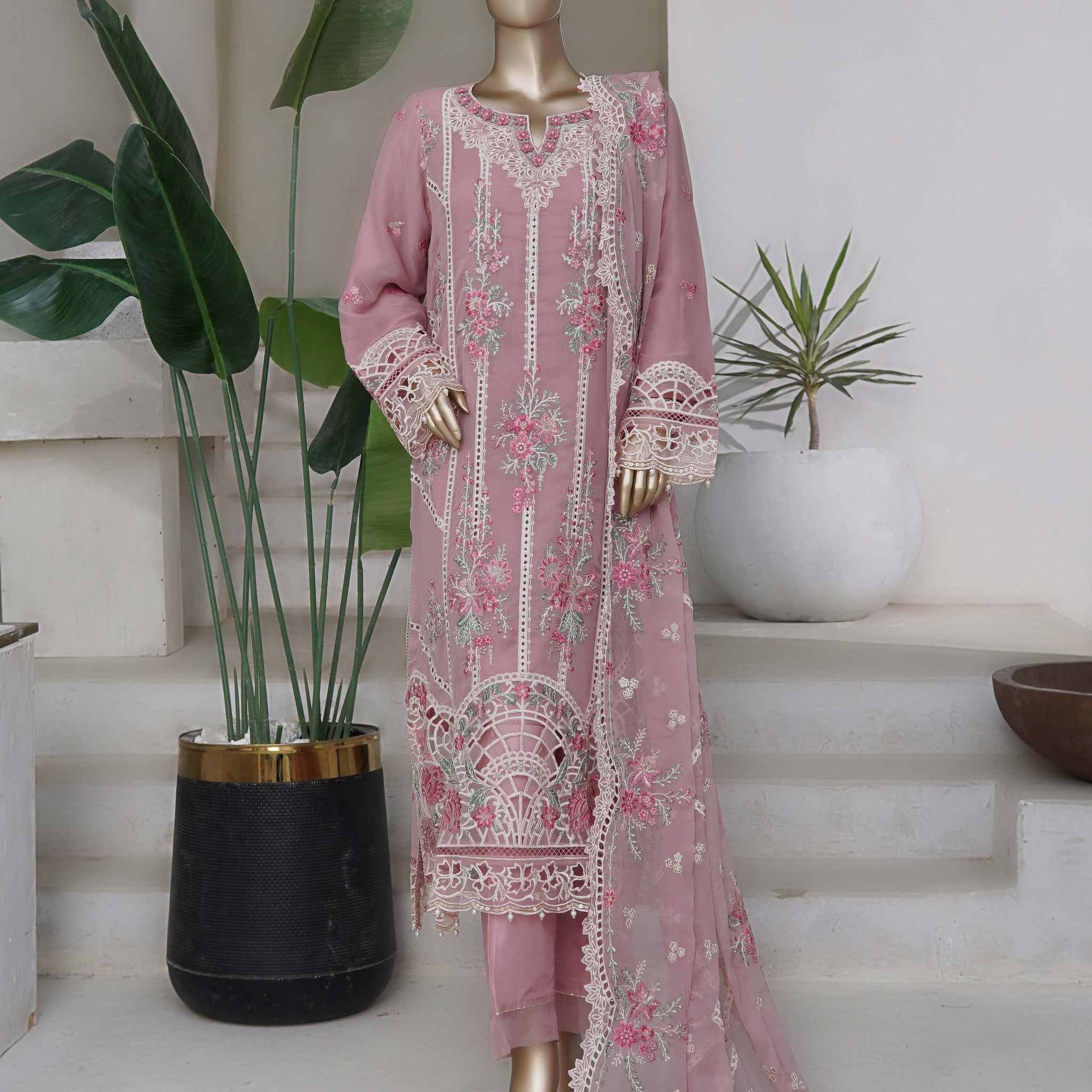 Sadabahar Afsanay Vol-15 luxury Chiffon Heavy Embroidered With Chiffon Embroidered Dupatta 3Piece RTW Collection 2025 D-04