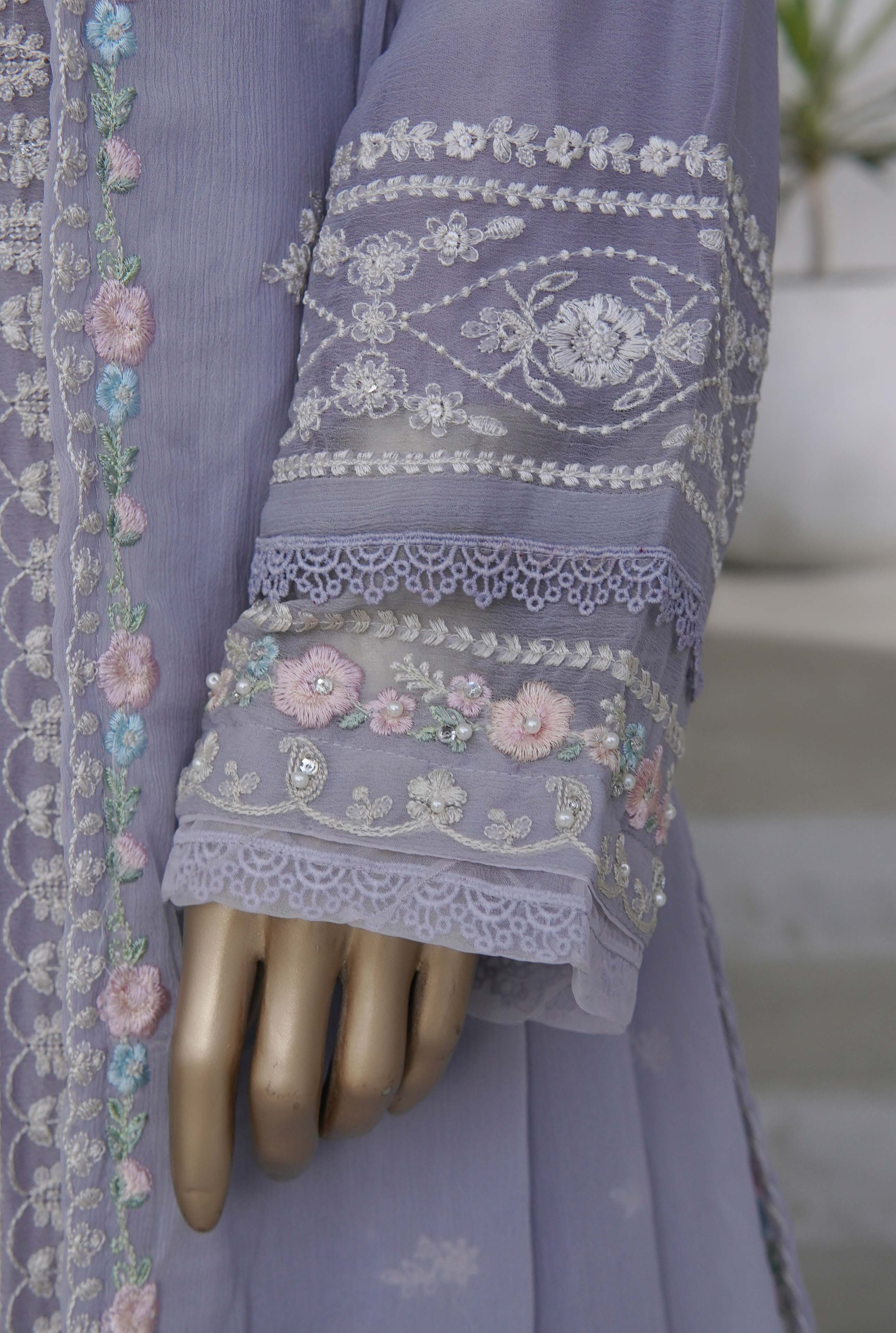 Sadabahar Afsanay Vol-15 luxury Gharara Chiffon Heavy Embroidered With Chiffon Embroidered Dupatta 3Piece RTW Collection 2025 D-06