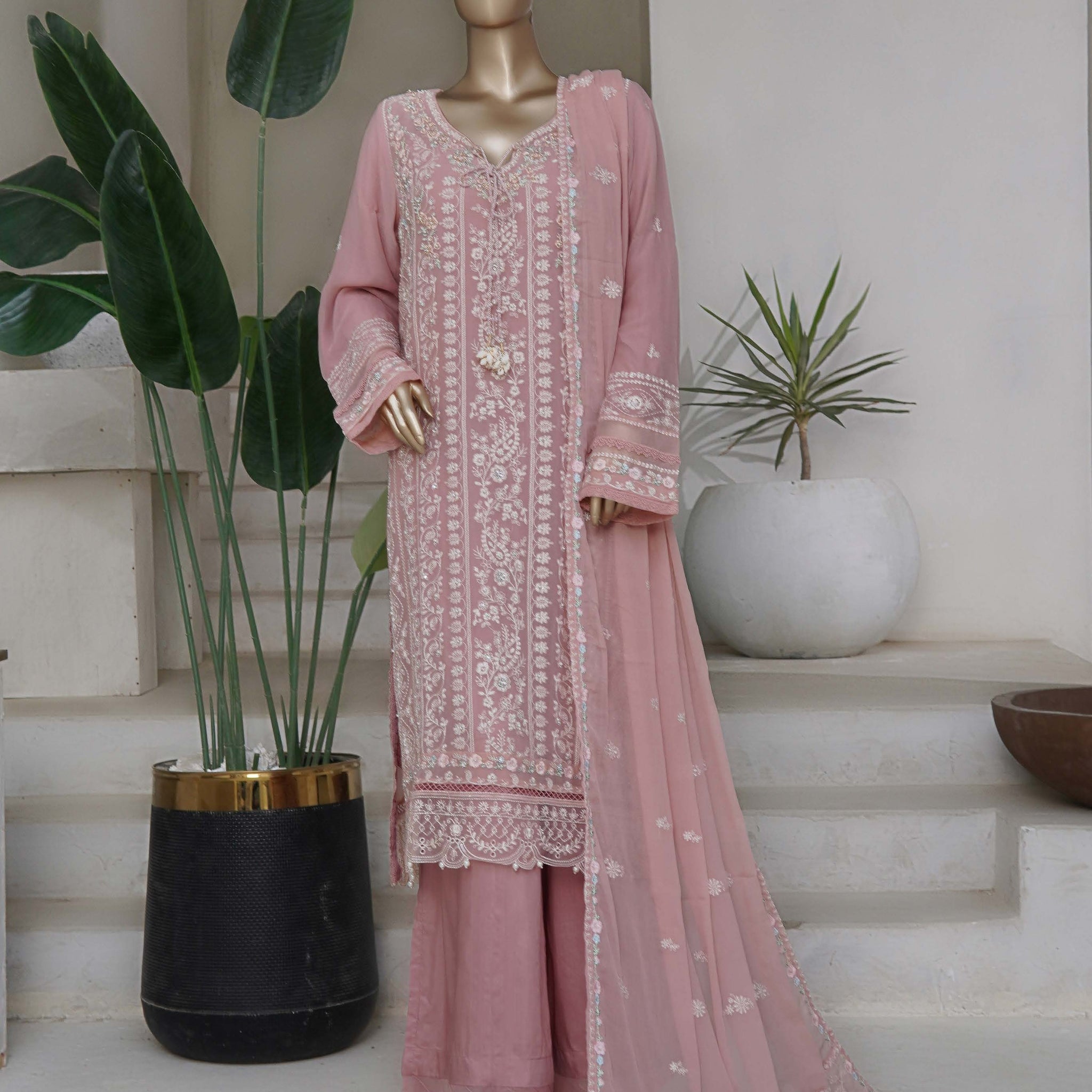 Sadabahar Afsanay Vol-15 luxury Chiffon Heavy Embroidered With Chiffon Embroidered Dupatta 3Piece RTW Collection 2025 D-02