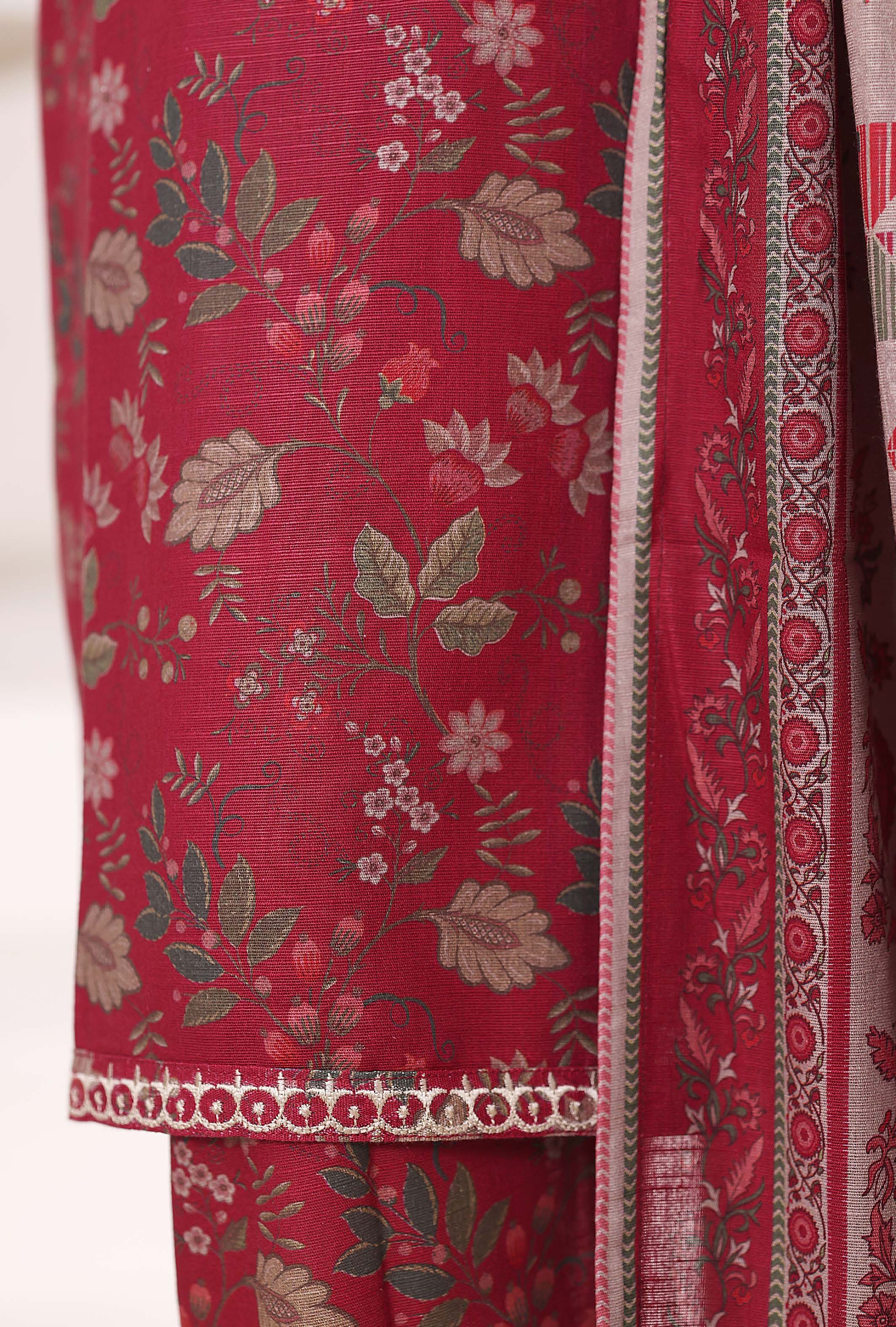 Sadabahar Printed Khadder Fall Embroidered 3pcs Stitched Collection 2025 D-02