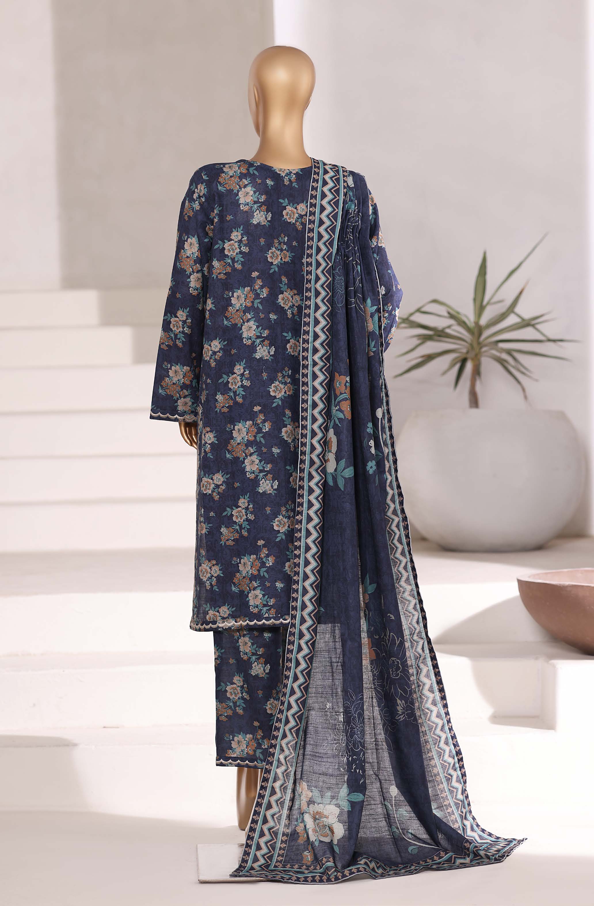 Sadabahar Printed Khadder Fall Embroidered 3pcs Stitched Collection 2025 D-03