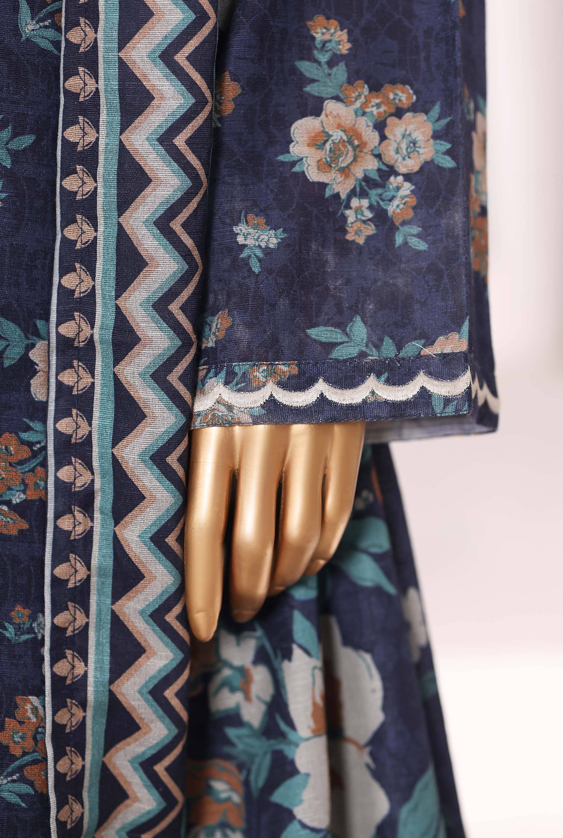 Sadabahar Printed Khadder Fall Embroidered 3pcs Stitched Collection 2025 D-03