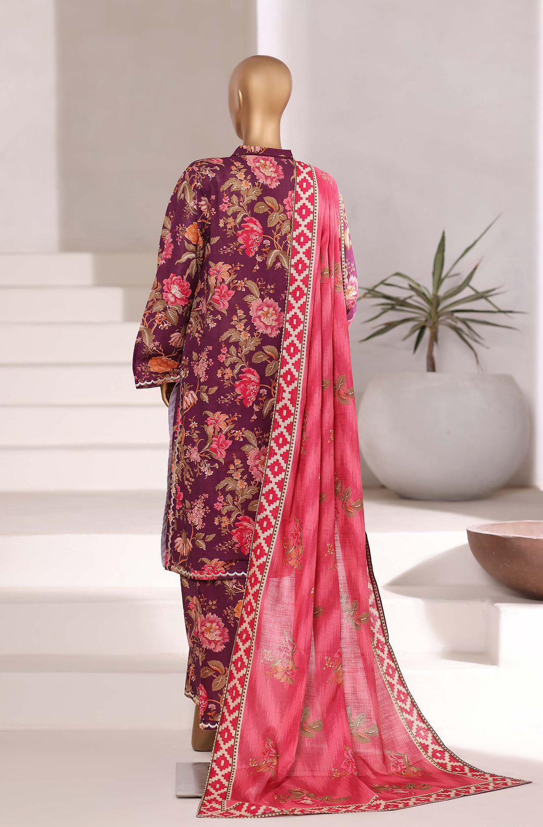 Sadabahar Printed Khadder Fall Embroidered 3pcs Stitched Collection 2025 D-04