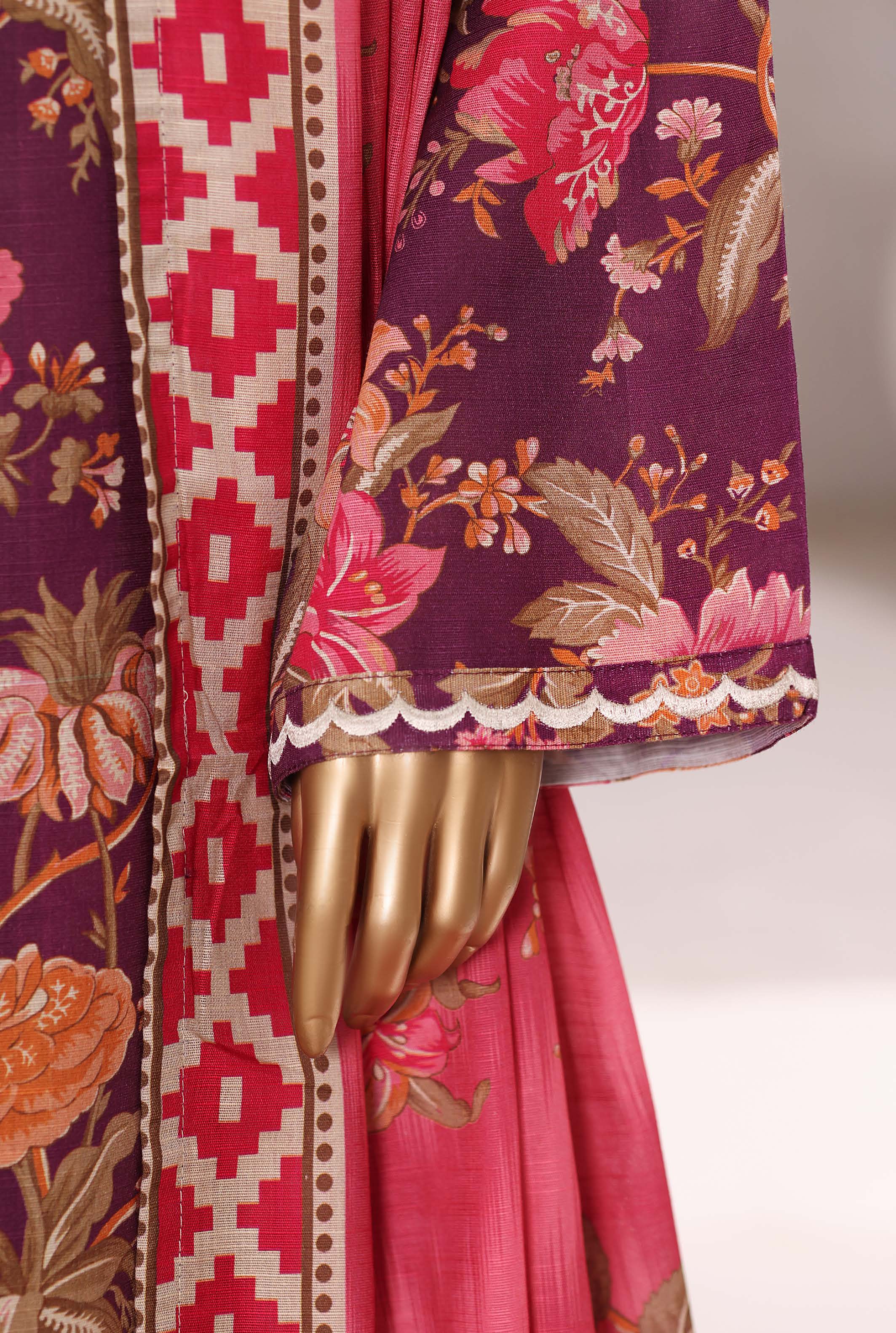 Sadabahar Printed Khadder Fall Embroidered 3pcs Stitched Collection 2025 D-04