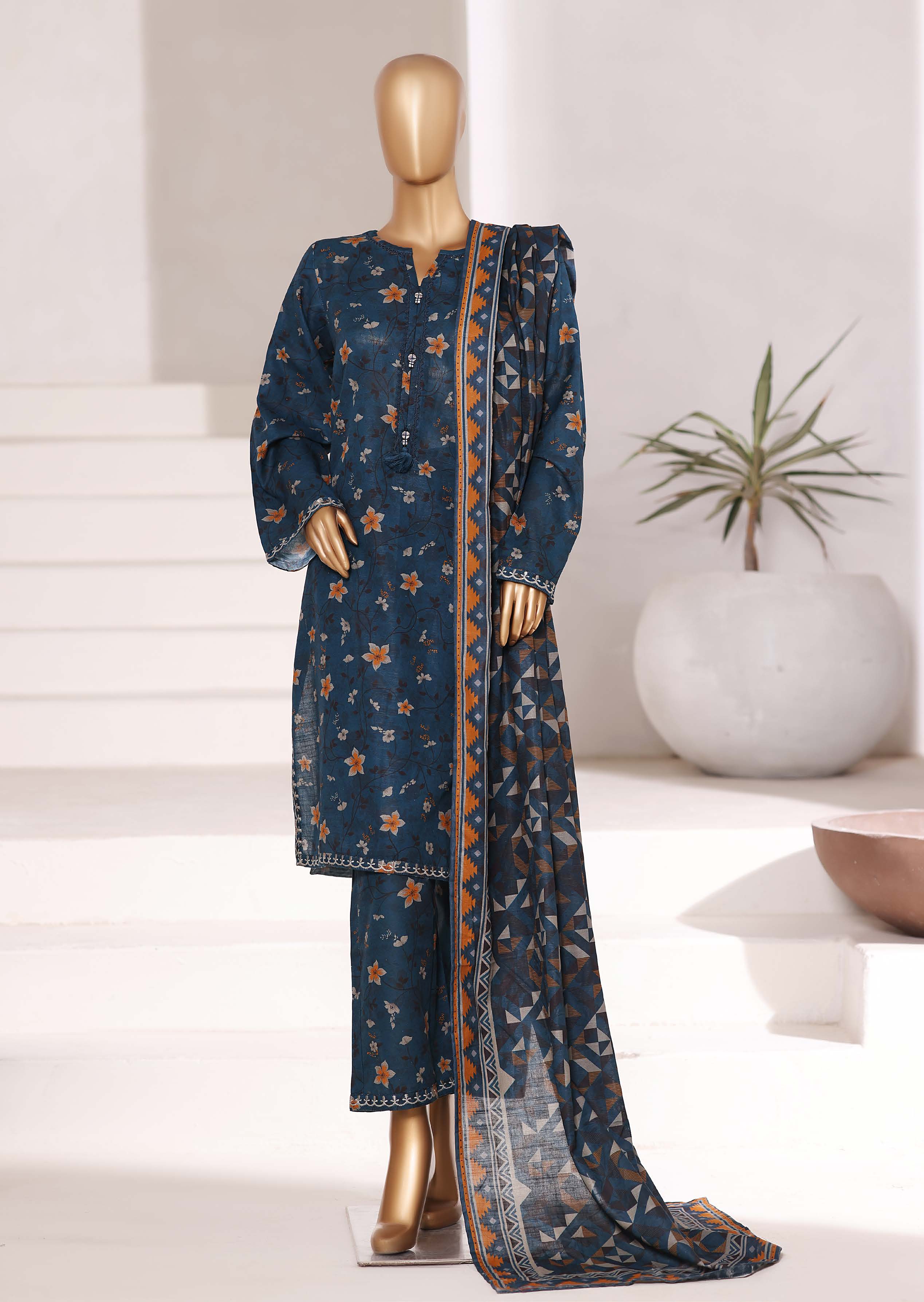 Sadabahar Printed Khadder Fall Embroidered 3pcs Stitched Collection 2025 D-01
