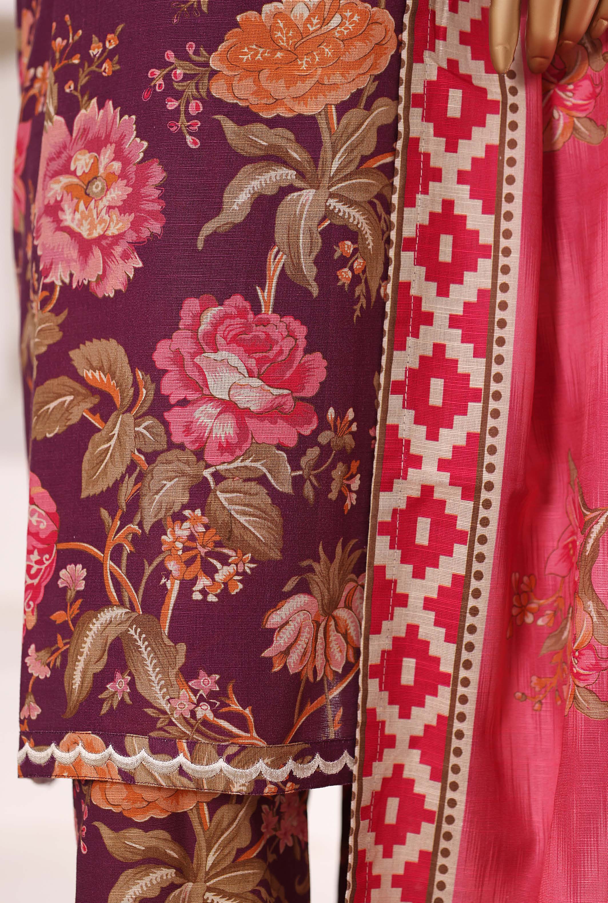 Sadabahar Printed Khadder Fall Embroidered 3pcs Stitched Collection 2025 D-04