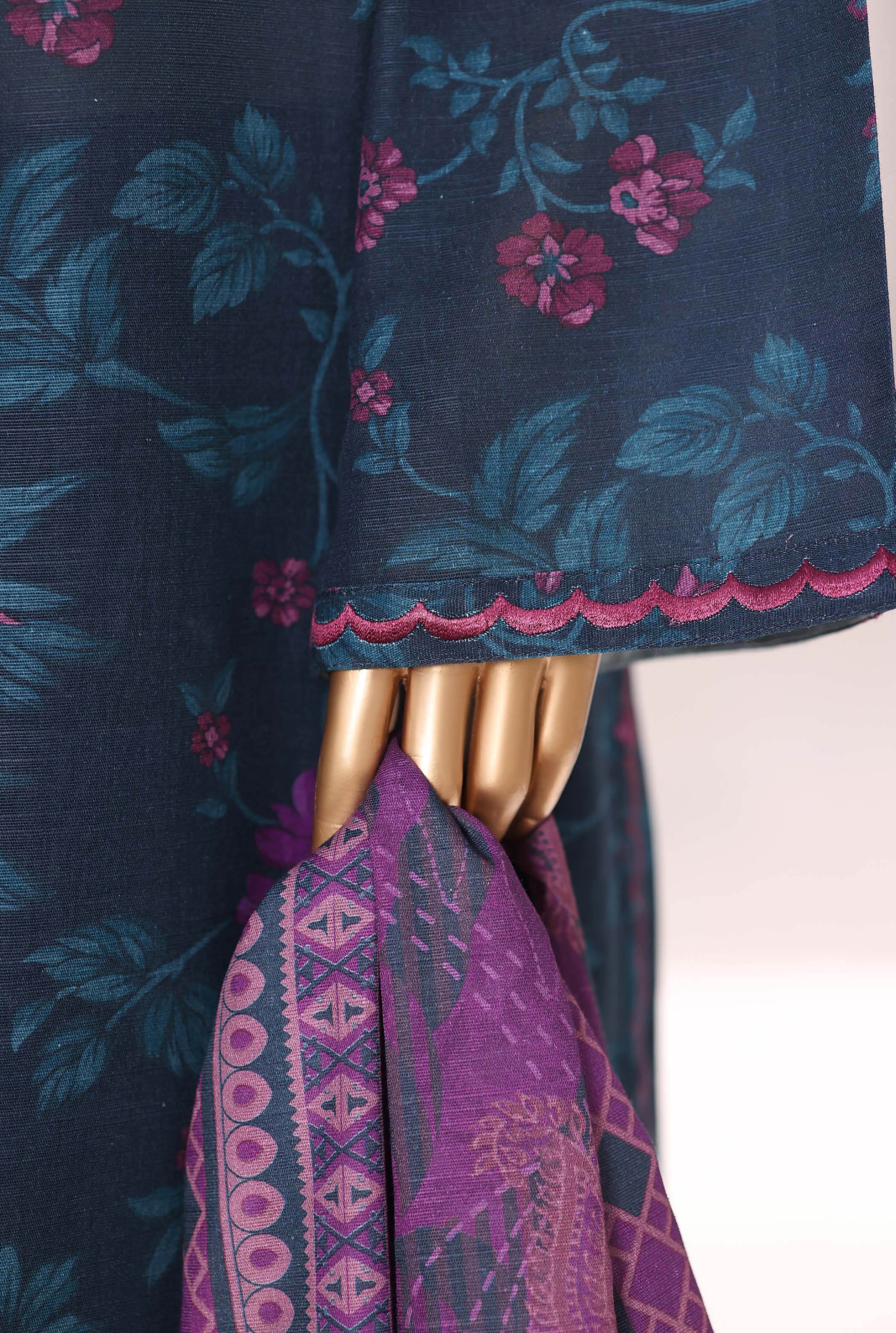 Sadabahar Printed Khadder Fall Embroidered 3pcs Stitched Collection 2025 D-06