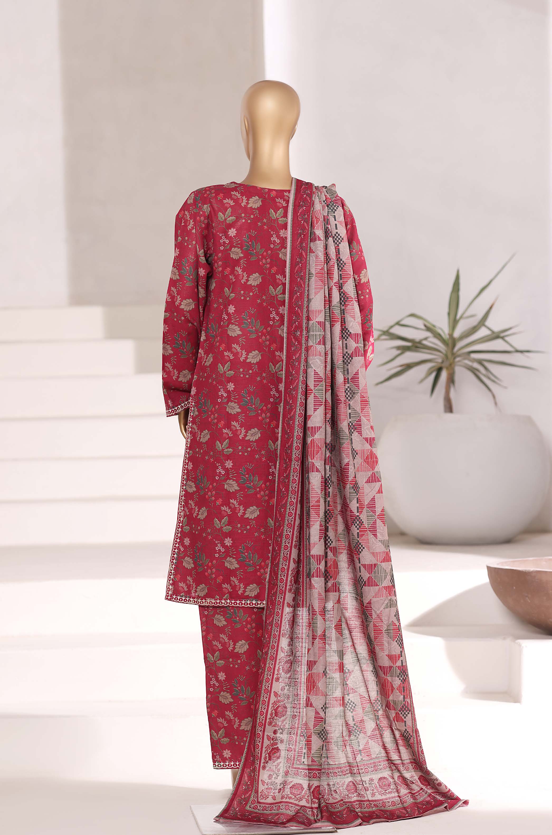 Sadabahar Printed Khadder Fall Embroidered 3pcs Stitched Collection 2025 D-02