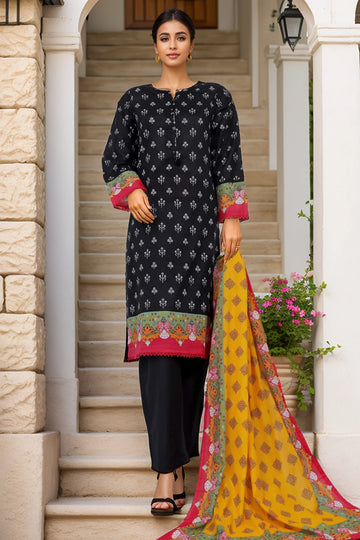 Sada Bahar Stitched 3 Piece Printed Lawn Vol-02 Collection'2025-PR-330-Black