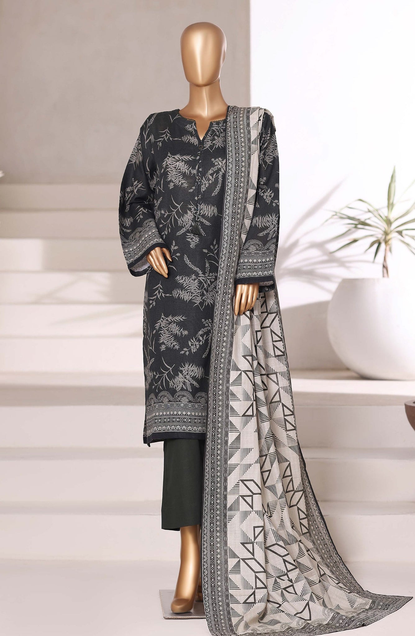Sadabahar Printed Khadder 3PCS Stitched Vol—2 Collection 2025 D-01