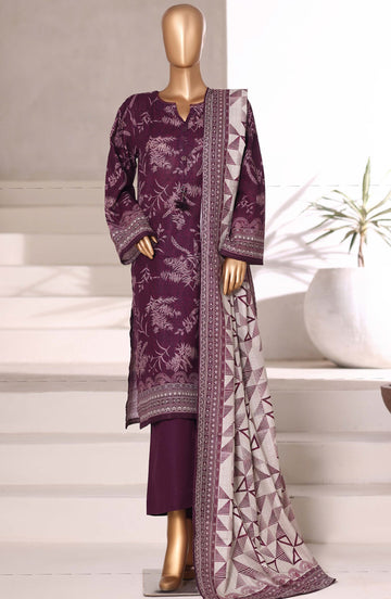Sadabahar Printed Khadder 3PCS Stitched Vol—2 Collection 2025 D-07