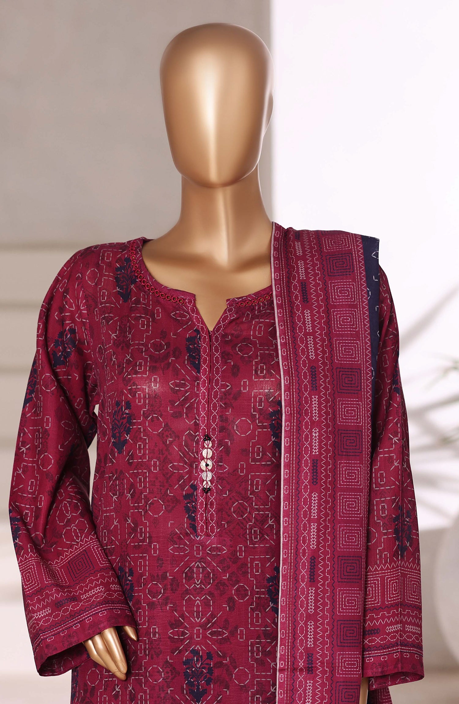 Sadabahar Printed Khadder 3PCS Stitched Vol—2 Collection 2025 D-09